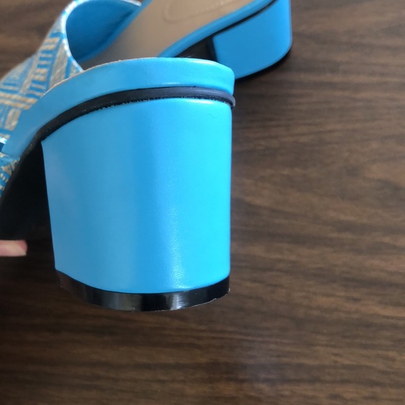 Avon Cushion Walk Woven Slide with Block Heel 8 - Picture 6 of 8